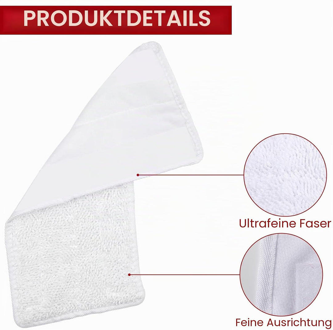 4 Stück Ersatzbezüge Pads für Vileda Dampfreiniger XXL Waschbar Mikrofaser Ersatzbezug für Vileda St