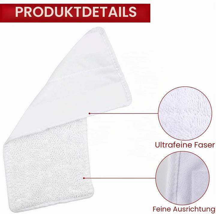 4 Stück Ersatzbezüge Pads für Vileda Dampfreiniger XXL Waschbar Mikrofaser Ersatzbezug für Vileda St
