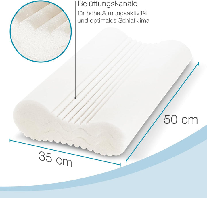 maxVitalis Nackenstützkissen 4-fache Höhenanpassung orthopädisches Nackenkissen, ergonomisches Kopfk
