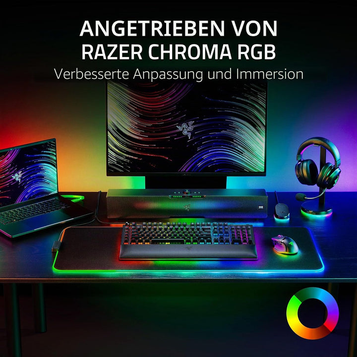 Razer Base Station V2 Chroma (Mercury) - Headset-Ständer mit USB-Hub und RGB-Beleuchtung (mit 7.1 Su