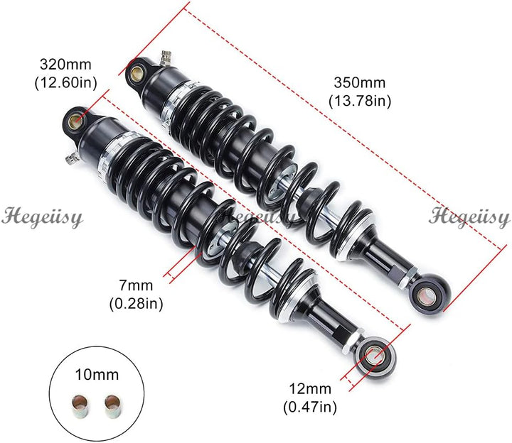 Hegeiisy HG68 320 mm 32 cm 7 mm Feder Universal Motorrad Luft Stossdämpfer Hinterradaufhängung ATV Q