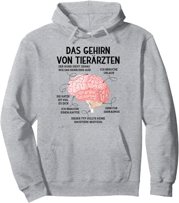 Gehirn Tierarzt Tierärztin Geschenk Lustiger Spruch Sprüche Pullover Hoodie