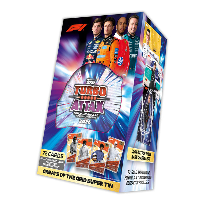 Topps Formula 1 2026 Turbo Attax - Super Tin - Greats of the Grid