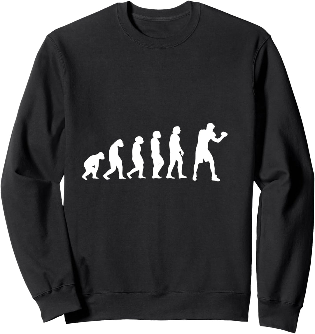 Boxen Kickboxen Evolution Kampfsport Boxkampf Boxer Geschenk Sweatshirt