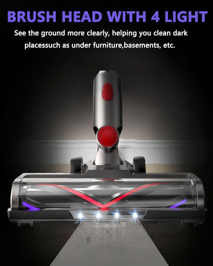 Staubsaugerkopf-Ersatz für Dyson V7 V8 V15 V10 V11 SV14 SV12 SV11 SV10 Staubsauger mit 4 LED-Scheinw