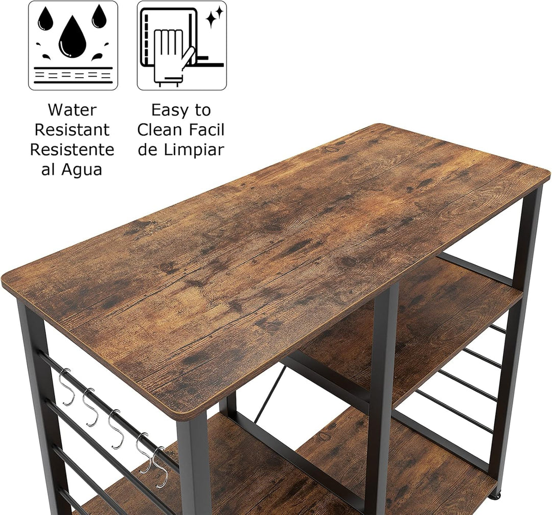 soges Bäckerregale Küchenregal Standregal Mikrowellenhalter Bäcker Regal Haushaltsregal mit 3 Ablage