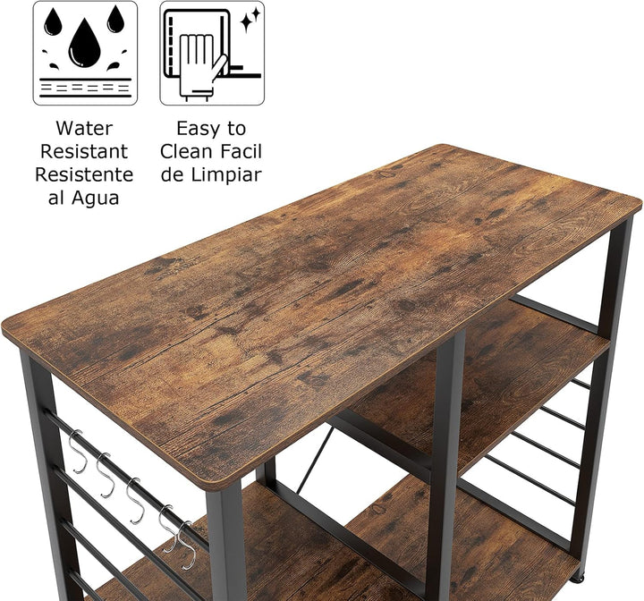 soges Bäckerregale Küchenregal Standregal Mikrowellenhalter Bäcker Regal Haushaltsregal mit 3 Ablage