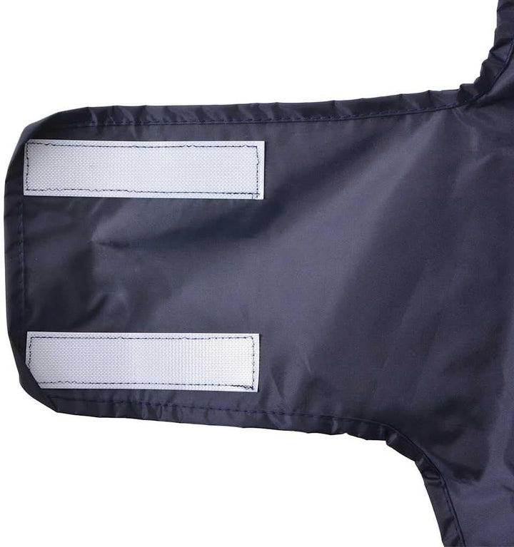 vidaXL Hunde Regenmantel mit Reflexstreifen Polyester Marineblau XXS, Hundemantel, Hundejacke, Regen