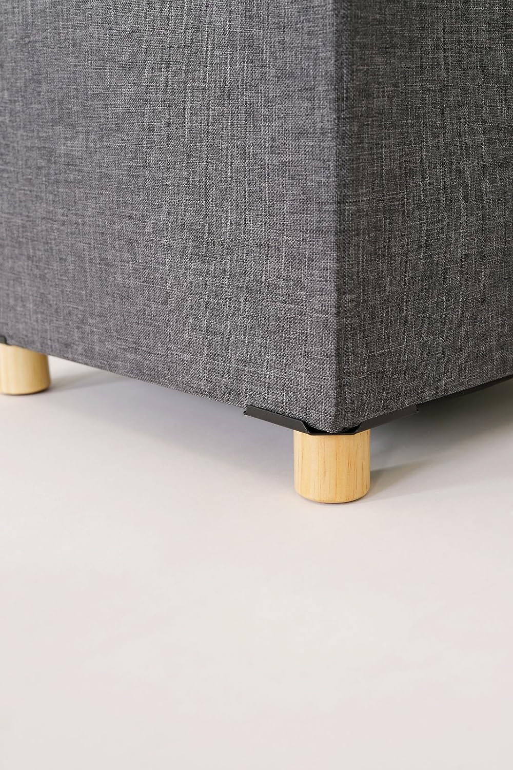 dibea Sitzhocker Klapphocker Sitzbank Aufbewahrungsbox 38x38x38 cm, grau, Grau