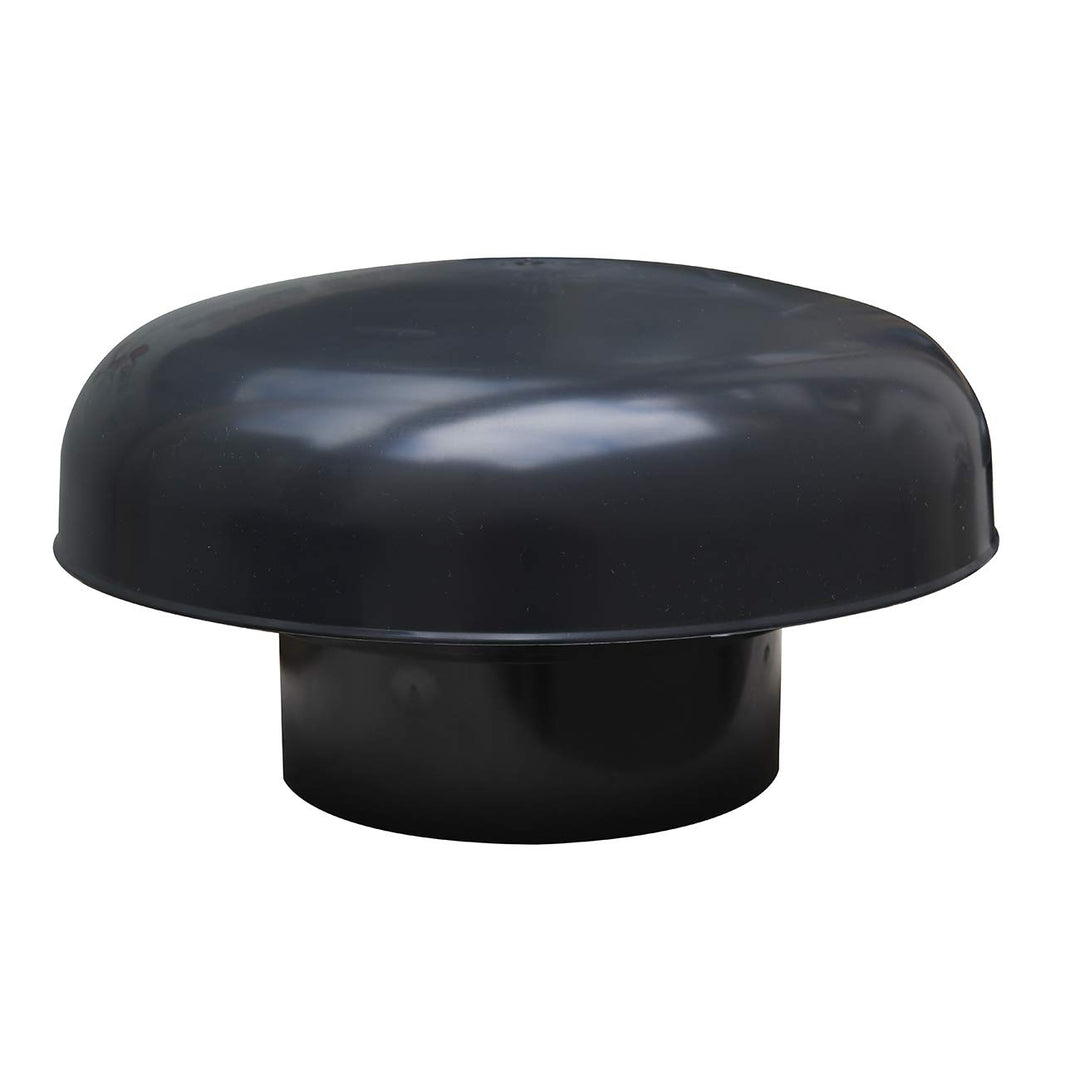 First Plast CDV160A Ventilationsmütze, Schwarz, Durchmesser 160 mm