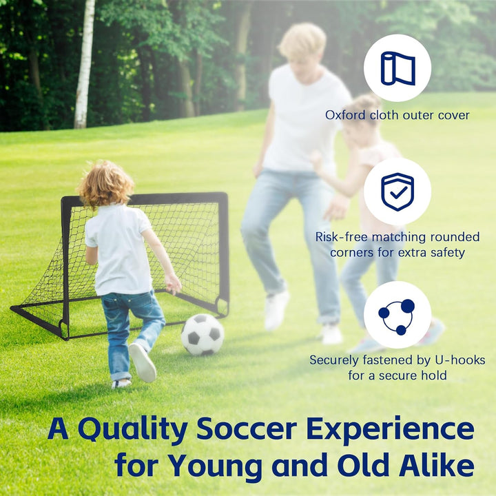 2er Fussballtor Kinder Set,grosses Fussballtor für Kinder und Erwachsene,Fussball-Tore Faltbar mit G