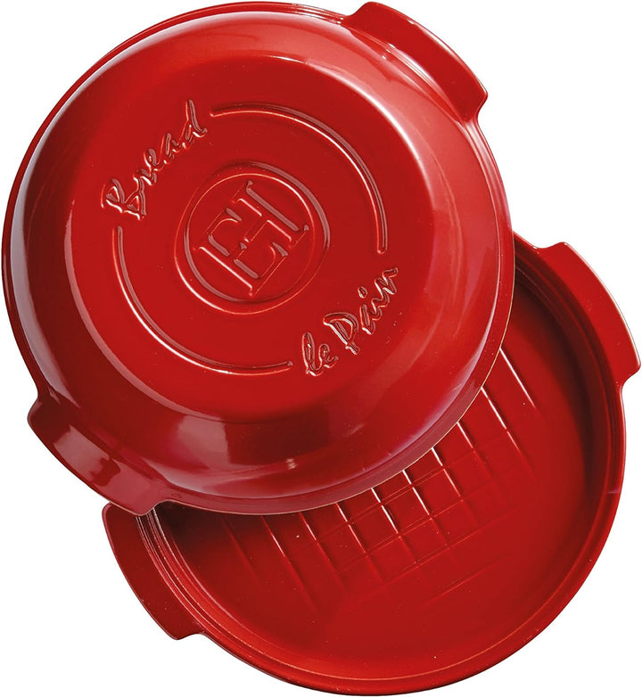 Emile Henry EH509507 Brot-Set für Zuhause, Keramik, 32, 5 x 30 x 15 cm, Keramik, Grand Cru, 32,5 x 3