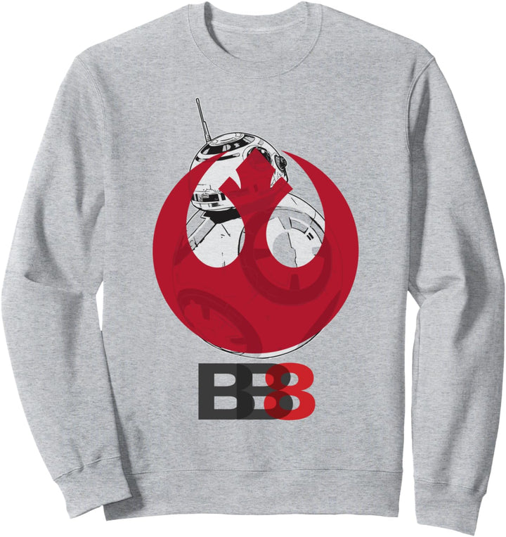 Star Wars The Last Jedi BB-8 Behind Rebel Logo Sweatshirt