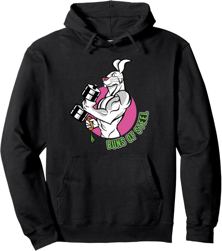 Brötchen aus Stahl Funny Bunny Kaninchen niedlich Ostern Tag Pullover Hoodie