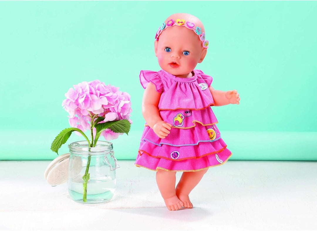 BABY born 824481 Sommerkleid Set mit Pins Puppenkleidung 43 cm, bunt