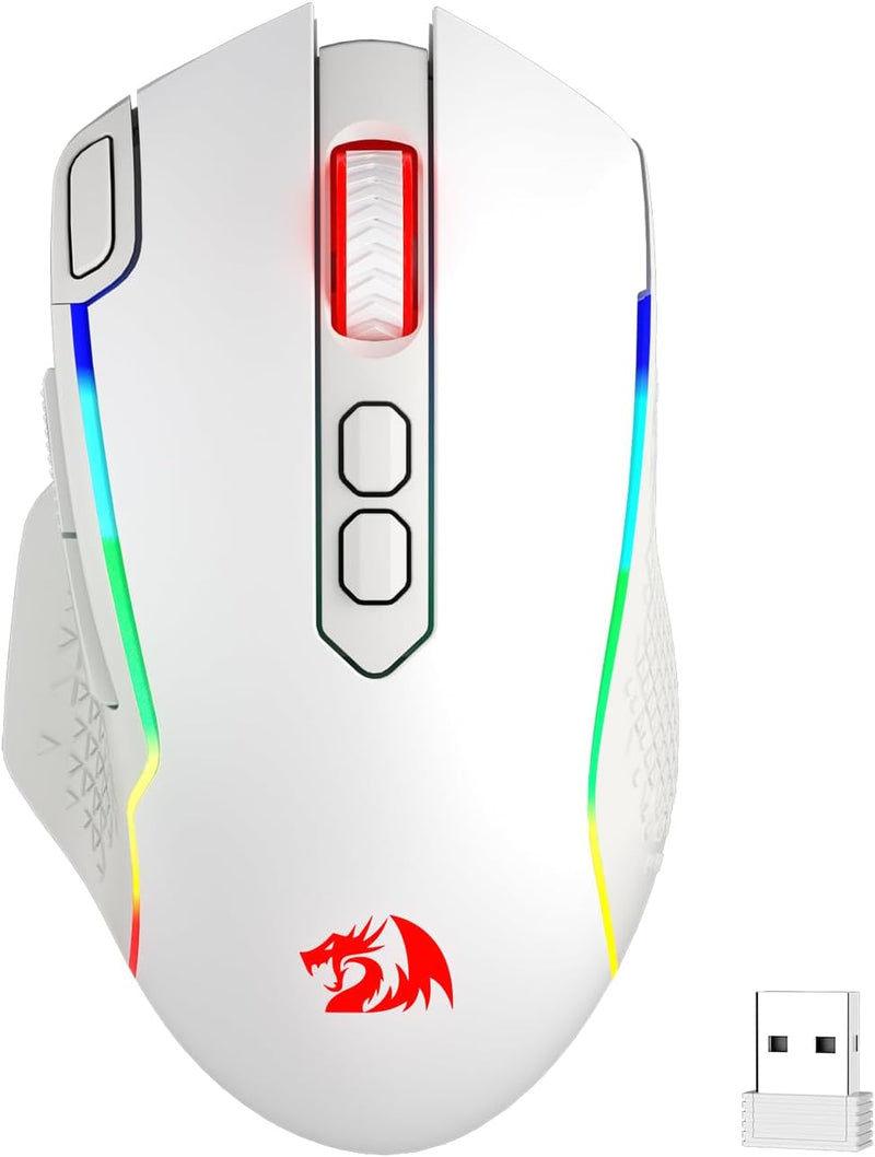 Redragon M810 Pro Kabellose Gaming-Maus, 10000 DPI Kabelgebundene/Kabellose Gamer-Maus mit Schnellfe