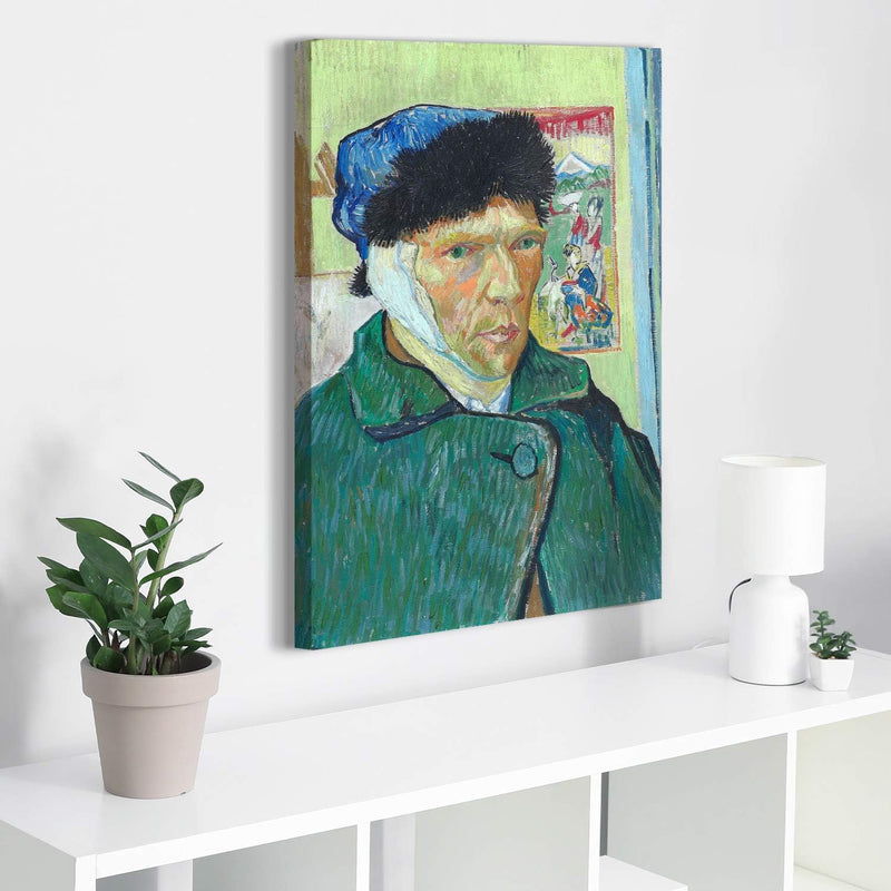 PICANOVA – Vincent Van Gogh Self-Portrait with Bandaged Ear 40x60 cm – Bild auf Leinwand – Leinwandb