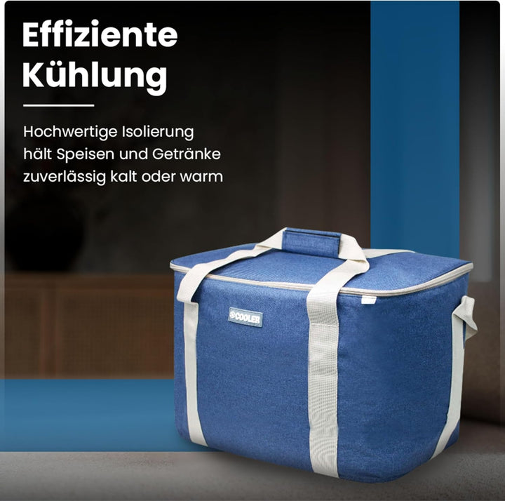ToCi Kühltasche 36 Liter Isoliertasche Thermotasche Picknicktasche für Picknick Camping Urlaub Wande
