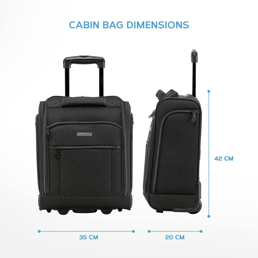 Flight Knight easyJet Underseat Carry On Non Priority Approved Handgepack Koffer - 2 Rader - Ultra L