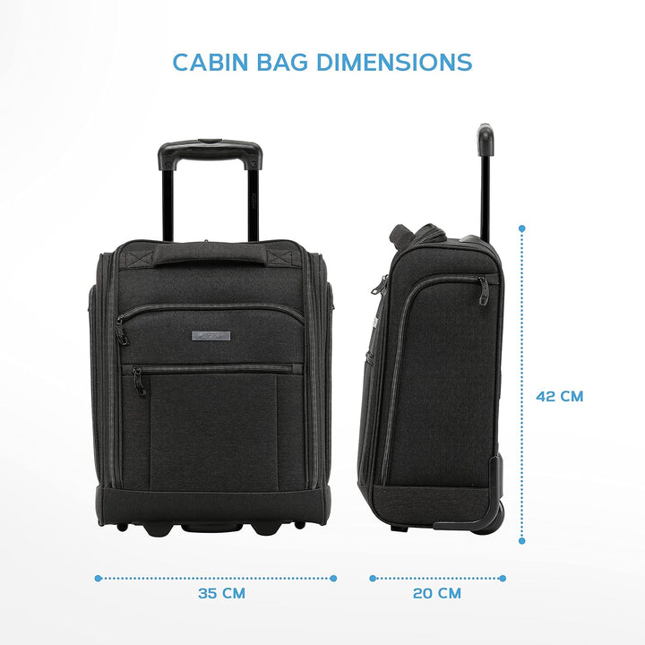 Flight Knight easyJet Underseat Carry On Non Priority Approved Handgepack Koffer - 2 Rader - Ultra L
