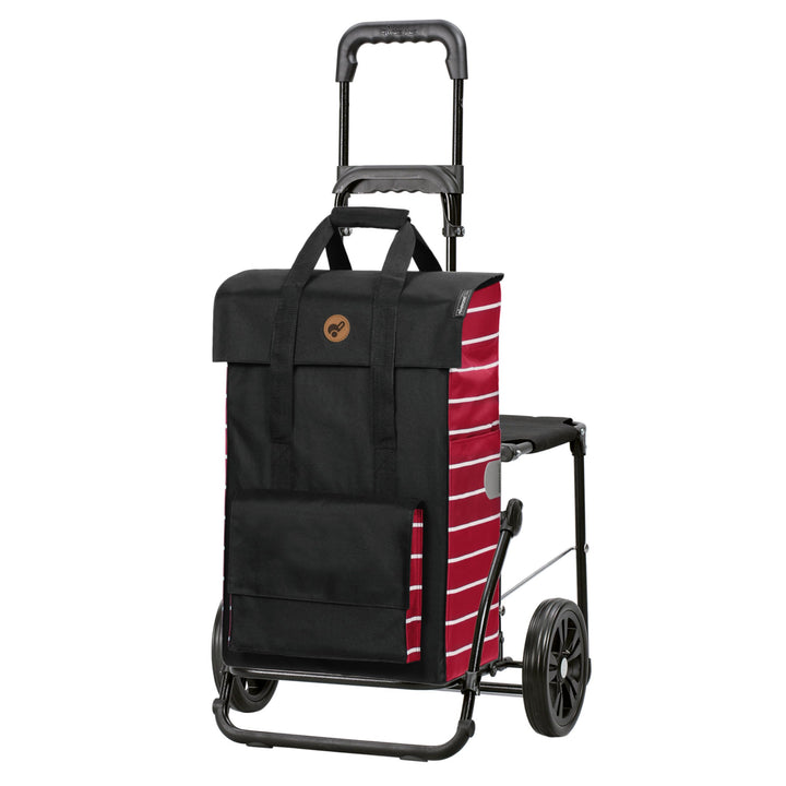 ANDERSEN Einkaufstrolley - Komfort Shopper Jella rot 51 L Einkaufsroller, hohe Qualität, stylisch, k