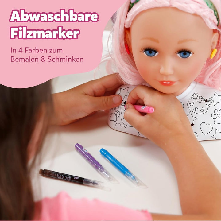 BABY born Styling Filzstifte-& Accessoire-Set - Abwaschbare Marker, Haarband, Pins & Haarspangen - H