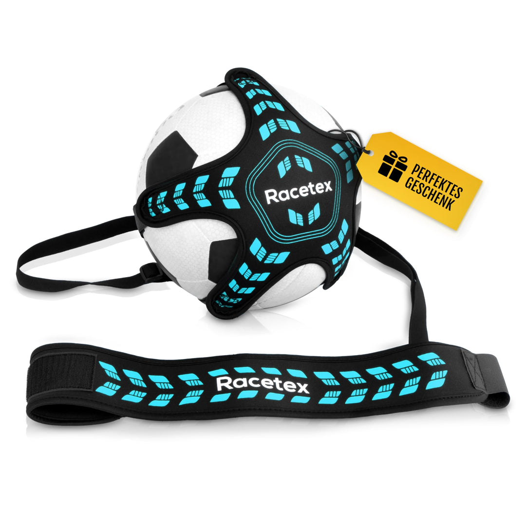 Racetex Fussballtrainer mit Schnur [EINSTELLBARE LÄNGE] - Das perfekte Trainingsgerät für Fussballer