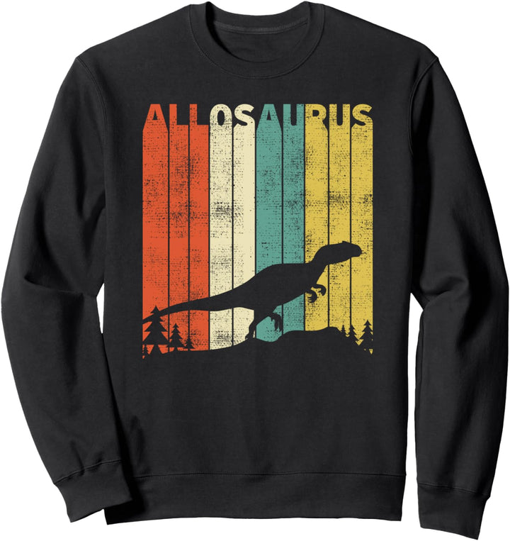 Retro Allosaurus Dinosaurier Dino Urzeit Geschenk Sweatshirt