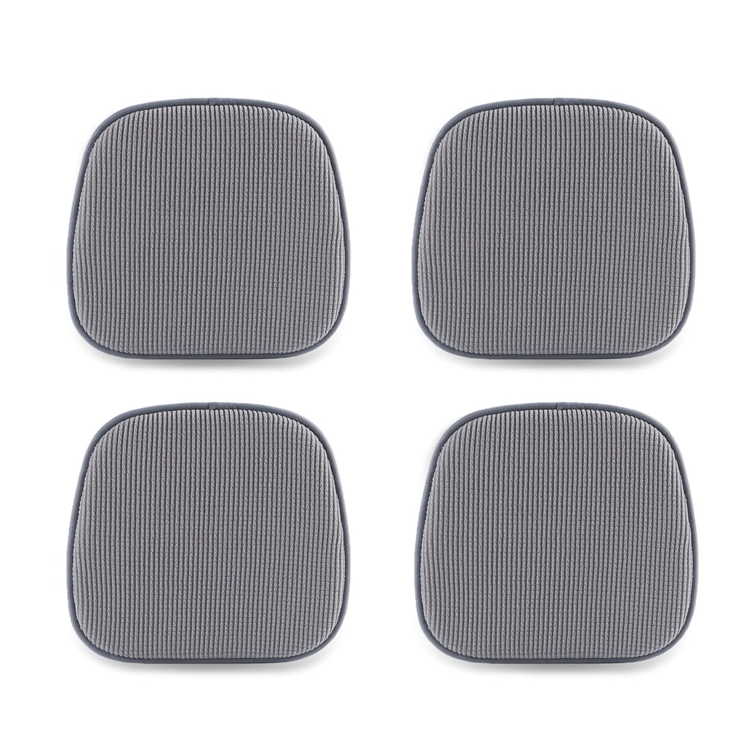 TANYOO 4er Set Stuhlkissen 40x38 cm Sitzkissen Stuhl mit Kariertem Samtbezug Rutschfestes Waschbares