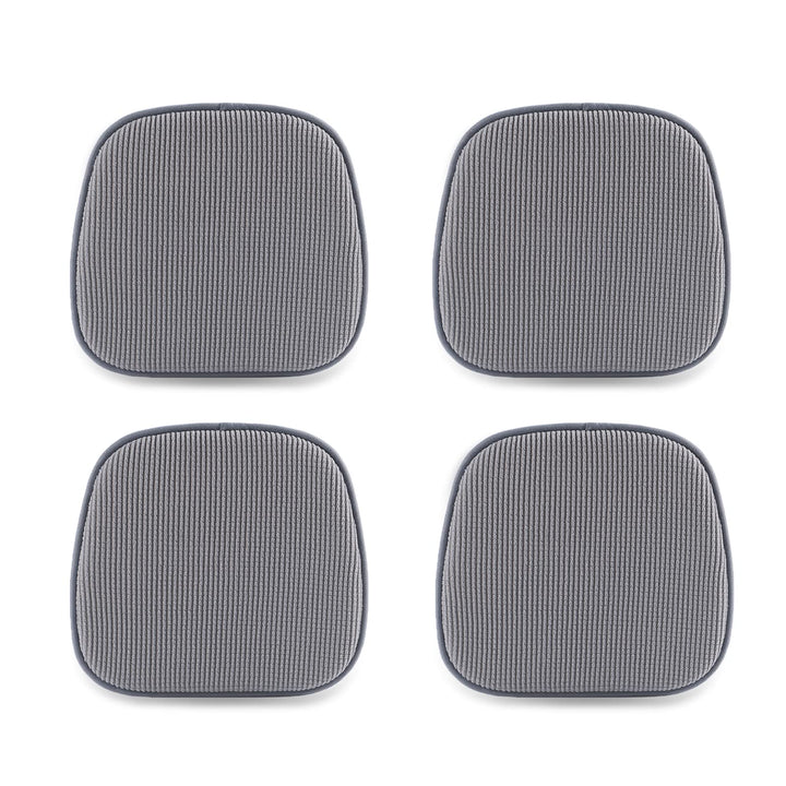 TANYOO 4er Set Stuhlkissen 40x38 cm Sitzkissen Stuhl mit Kariertem Samtbezug Rutschfestes Waschbares