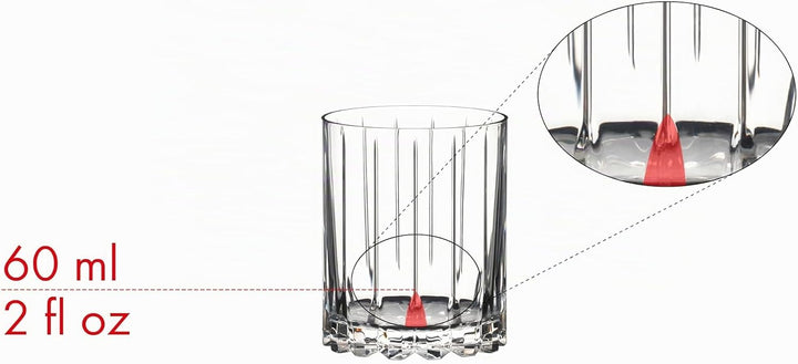 Riedel Drink Specific Glaswaren Double Rocks Set von 4 Stück, 57 ml Double Rocks, 4er-Set, Double Ro