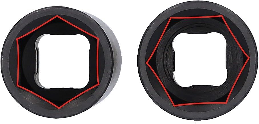 KS Tools 515.0895 1/2" Spezial-Alu-Felgen-Kraft-Stecknuss-Satz für Ford, 18,5 / 19,5 / 20,5 / 21,5 m