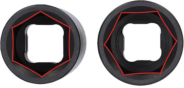 KS Tools 515.0895 1/2" Spezial-Alu-Felgen-Kraft-Stecknuss-Satz für Ford, 18,5 / 19,5 / 20,5 / 21,5 m