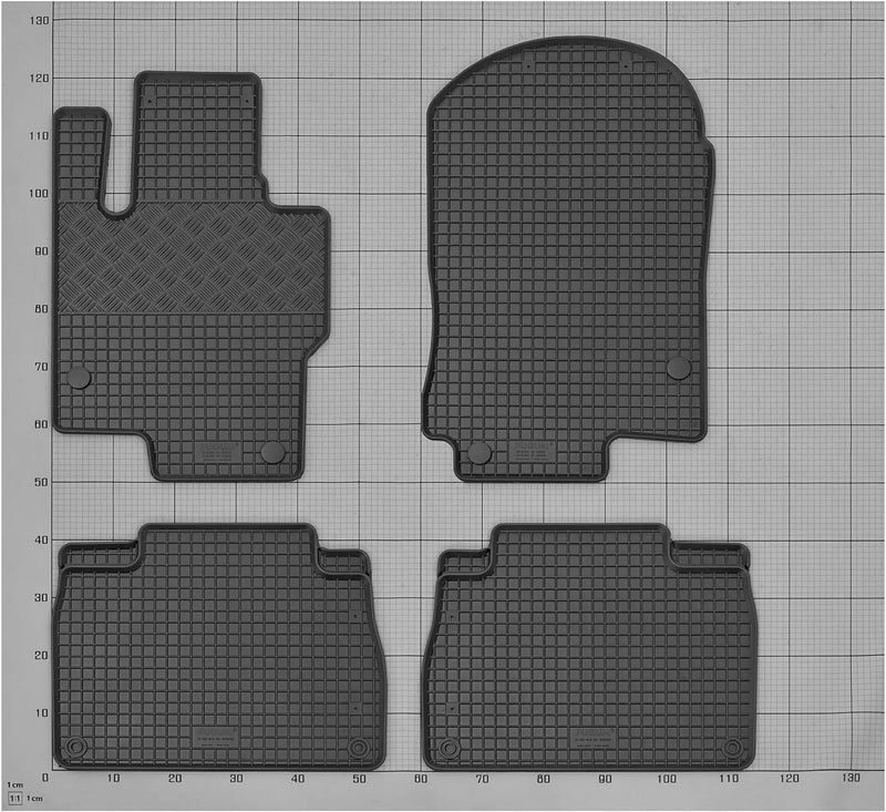 Stylisches Gummi- und Kofferraumwanne Set geeignet für Mercedes GLE W167 ab 2019 | 5Sitze - Schützen
