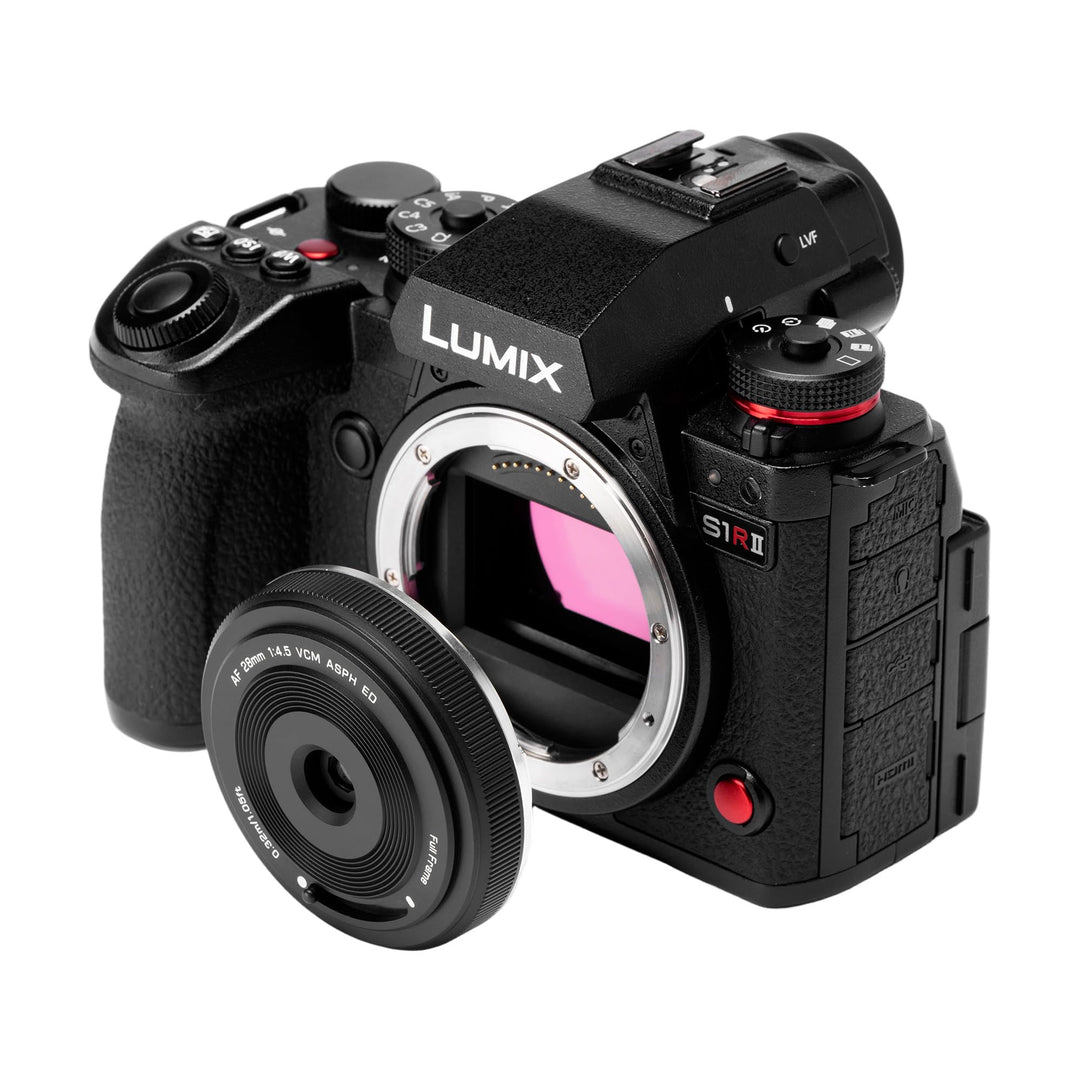 VILTROX 28mm F4.5 Pancake Objektiv für L Mount, AF 28mm f4.5 Autofokus Vollformat Objektiv für LUMIX