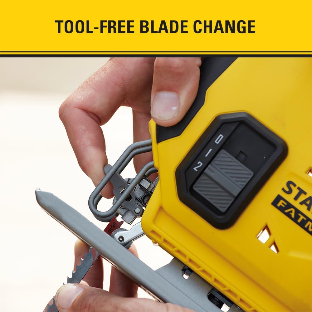 Stanley FatMax 18V Akku-Pendelhub-Stichsäge SFMCS600B (zwei Pendelhubstufen, variable Hubzahl, werkz