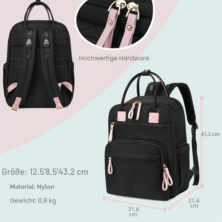 18-Pockets Windel Bag Rucksack mit wasserdichten Taschen und Kinderwagen Schnalle, wandelbare Traget
