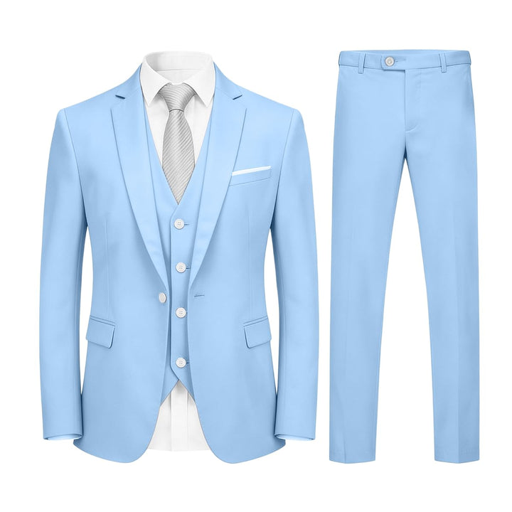 YOUTHUP Herren Anzug Slim Fit 3 Teilig Anzüge für Hochzeit Business Herrenanzug Sakko Anzughose West