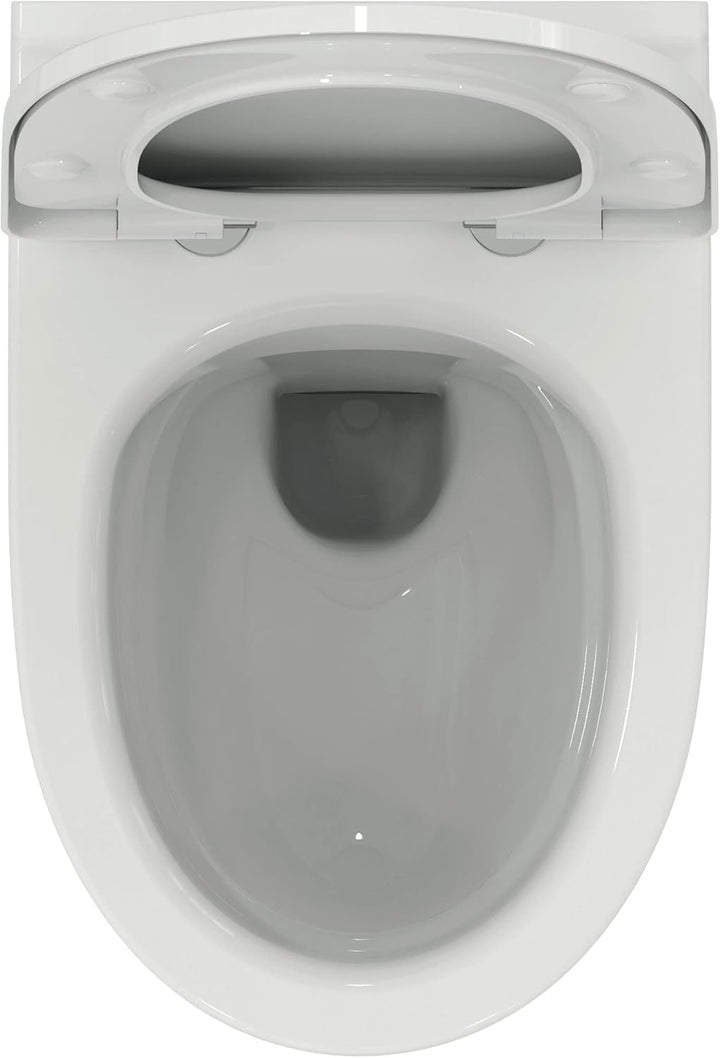 Ideal Standard i.life A Wandhängendes WC-Becken-Set, Hänge-WC mit CL1 Vollspülung 3.9-6 l/min, horiz