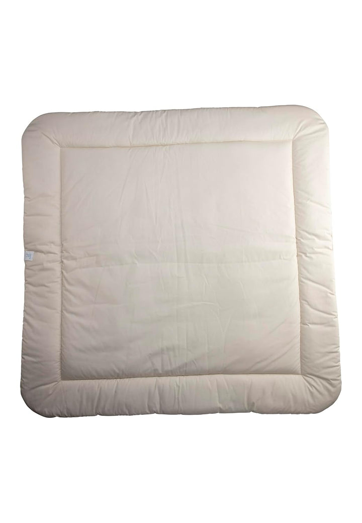 Spieldecke Ente Edda Lou, Baby Krabbeldecke 100 x 100 cm mit Spiegel, Knisterpapier, Quietsche und R