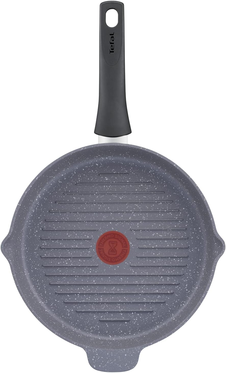 Tefal Natural On Induction G2801902 Grillpfanne, antihaftbeschichtet, 26 cm, Dunkelgrau