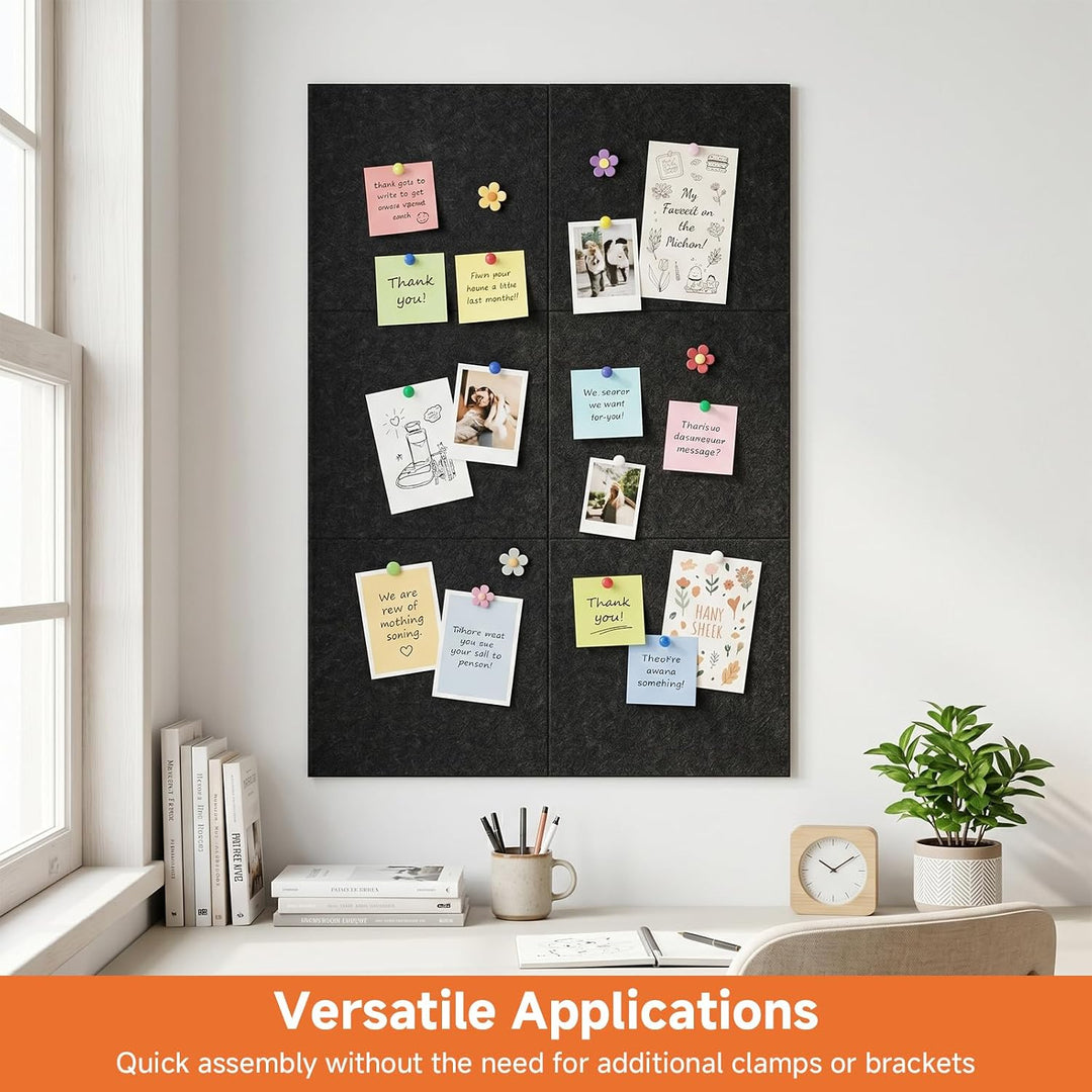 6er Set Wandschutz Dartscheibe 30×30×1.2 cm – Dart Wandschutz mit Schalldämmung – Schwarze Dart Scha