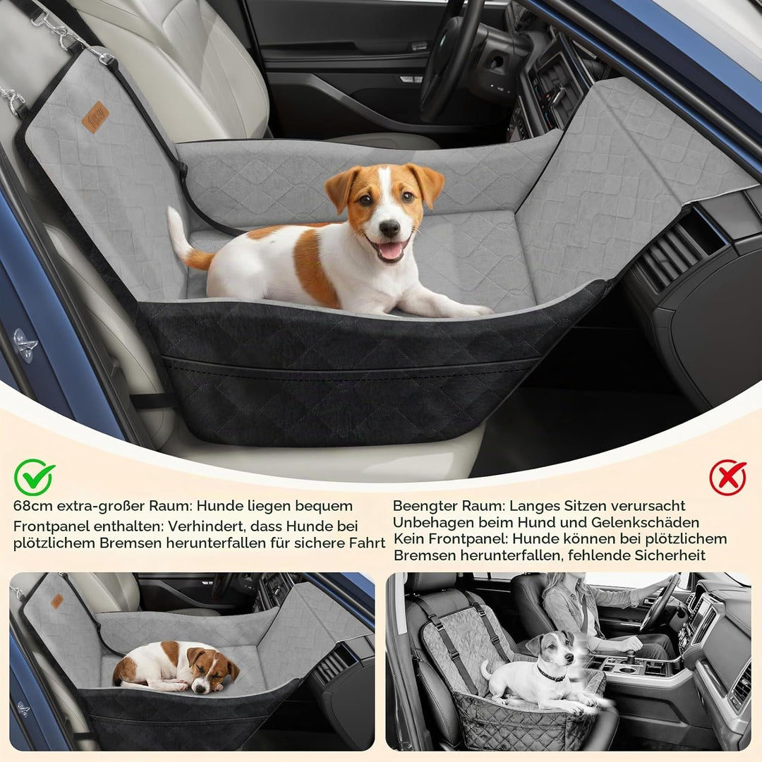 Erhöhter Hundesitz fürs Auto, Hunde Autositz für kleine &amp; mittlere Hunde bis 16 kg, Abnehmbar &amp; Wasc
