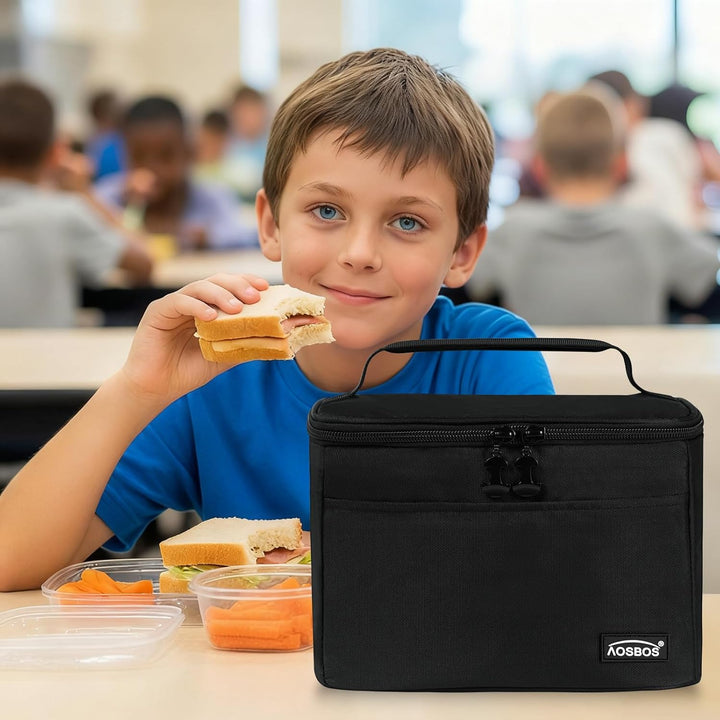 Kühltasche Klein Leicht Lunch Tasche Isoliertasche zur Arbeit Schule Faltbar Wasserdicht Lunchbag Re