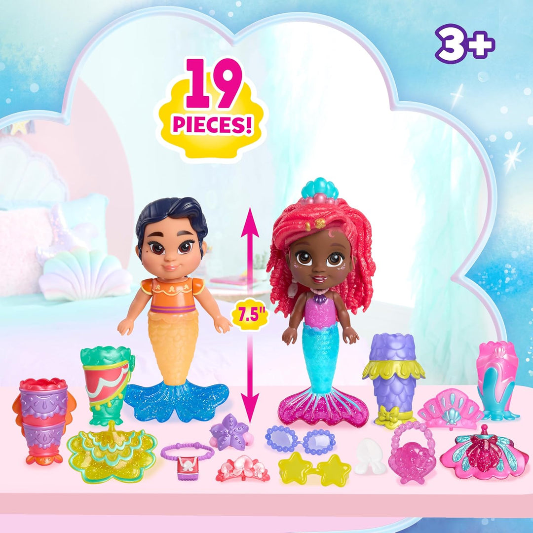 Just Play Disney Junior Arielle Meerjungfrau Deluxe Spielfigur mit Wechseloutfit (sort.), 19-teilig,