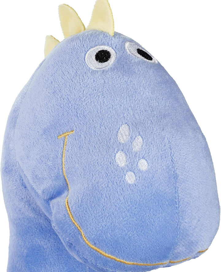 Relaxdays Tierhocker Dino für Kinder, Plüschbezug, rund, Sitzgelegenheit Kinderzimmer, Kinderhocker