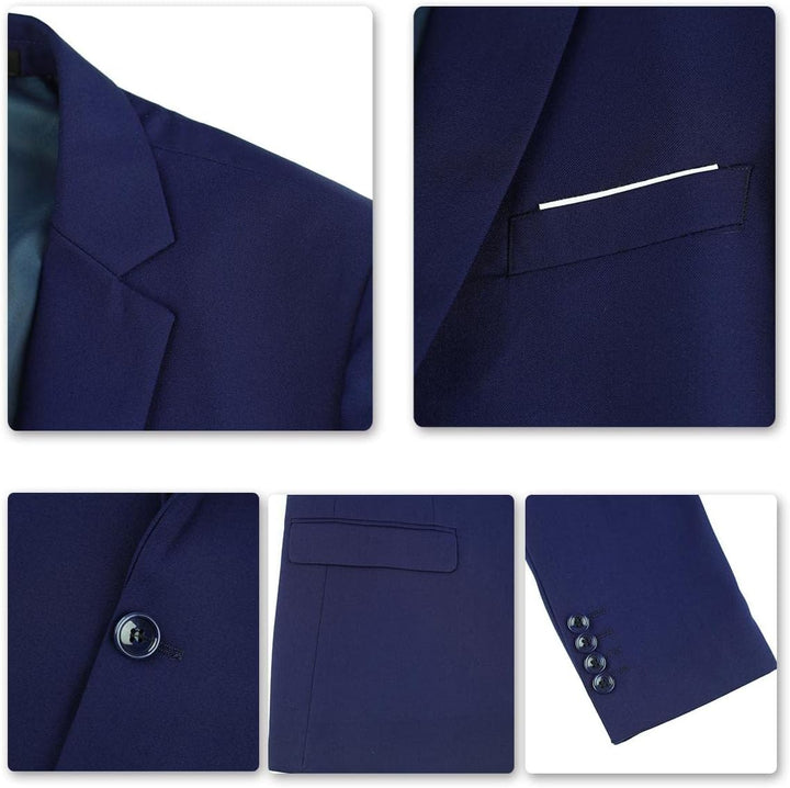 Cloudstyle Anzug Herren Slim Fit 3 Teilig Krawatte Anzüge Business Herrenanzug Sakko für Hochzeit XL