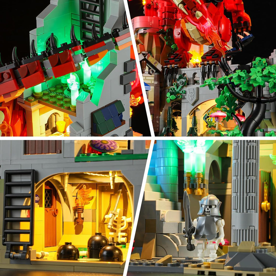 BRIKSMAX LED-Licht für Lego Dungeons & Dragons: Die Sage vom Roten Drachen 21348 - Kompatibel mit Di