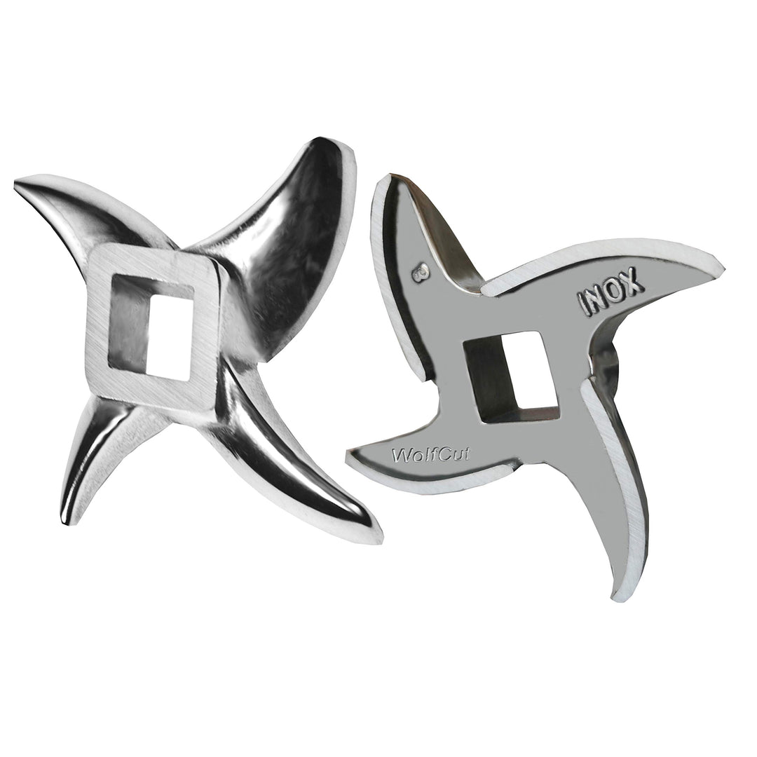 Wolfcut 1 Stück Inox Sichelmesser Gr. 8 - Kompatibel/Ersatz mit Fleischwolf Jupiter - Bosch - Alexan