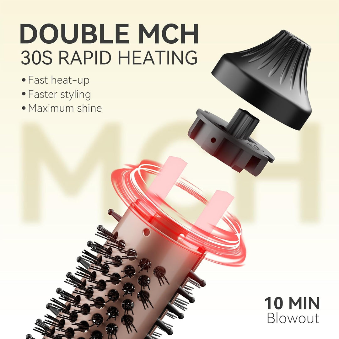Thermobürste, MINI Thermal Brush, 27mm Heisse Bürste für Blowout-Effekt, Tourmalin-Keramik-Ion-Locke